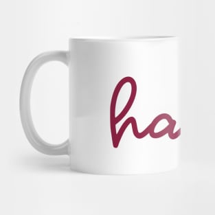 habib - maroon red Mug